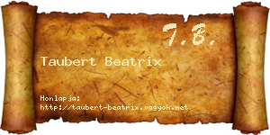 Taubert Beatrix névjegykártya